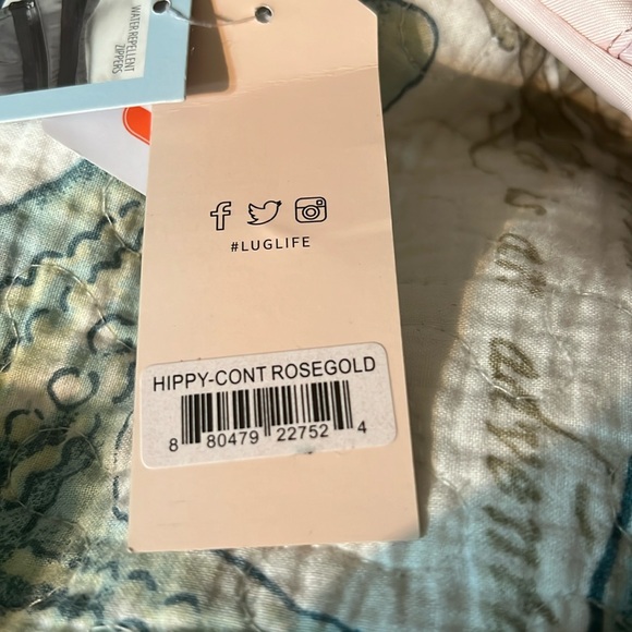 lug Hippy New W/ tags Powder Pink Nylon Crossbody Hip bag RFID Pocket - Picture 8 of 8